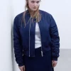 Adolfo Dominguez Vêtement D'Extérieur*Veste Bombers Matelassee Bleu Fonce