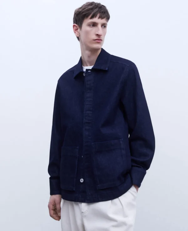 Adolfo Dominguez Vêtements D'Extérieur*Veste En Jean En Coton Elastique Bleu Denim